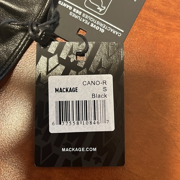 Mackage leather gloves, cashmere lined, touchscreen friendly - Picture 4 of 4